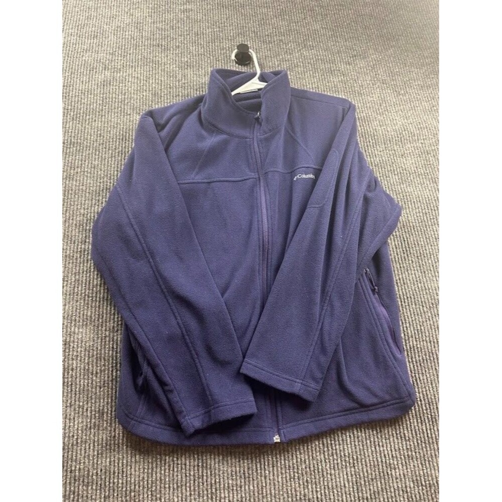 Columbia Women's 3X Full Zip Fleece Jacket Purple Blue Plus Size Outdoor Hiking
